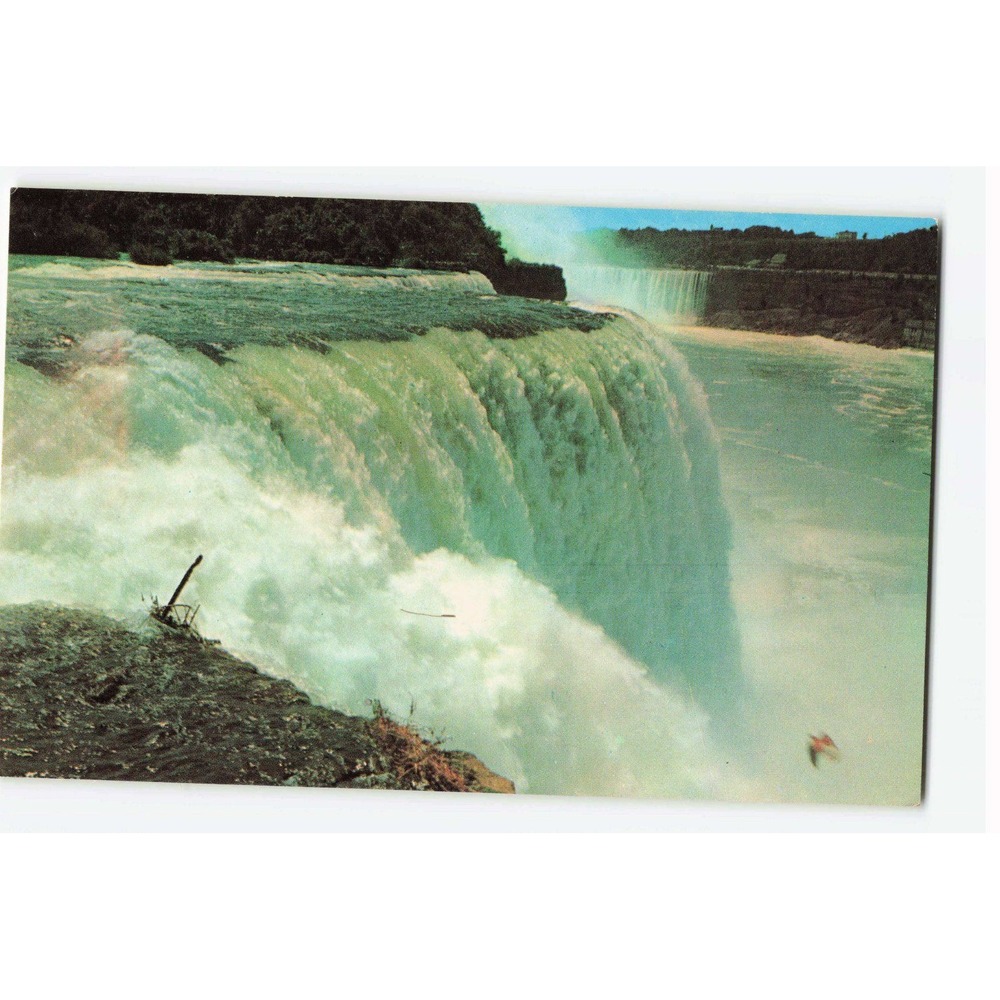 Niagara Falls Ontario Canada American Horseshoe Falls Plastichrome Postcard